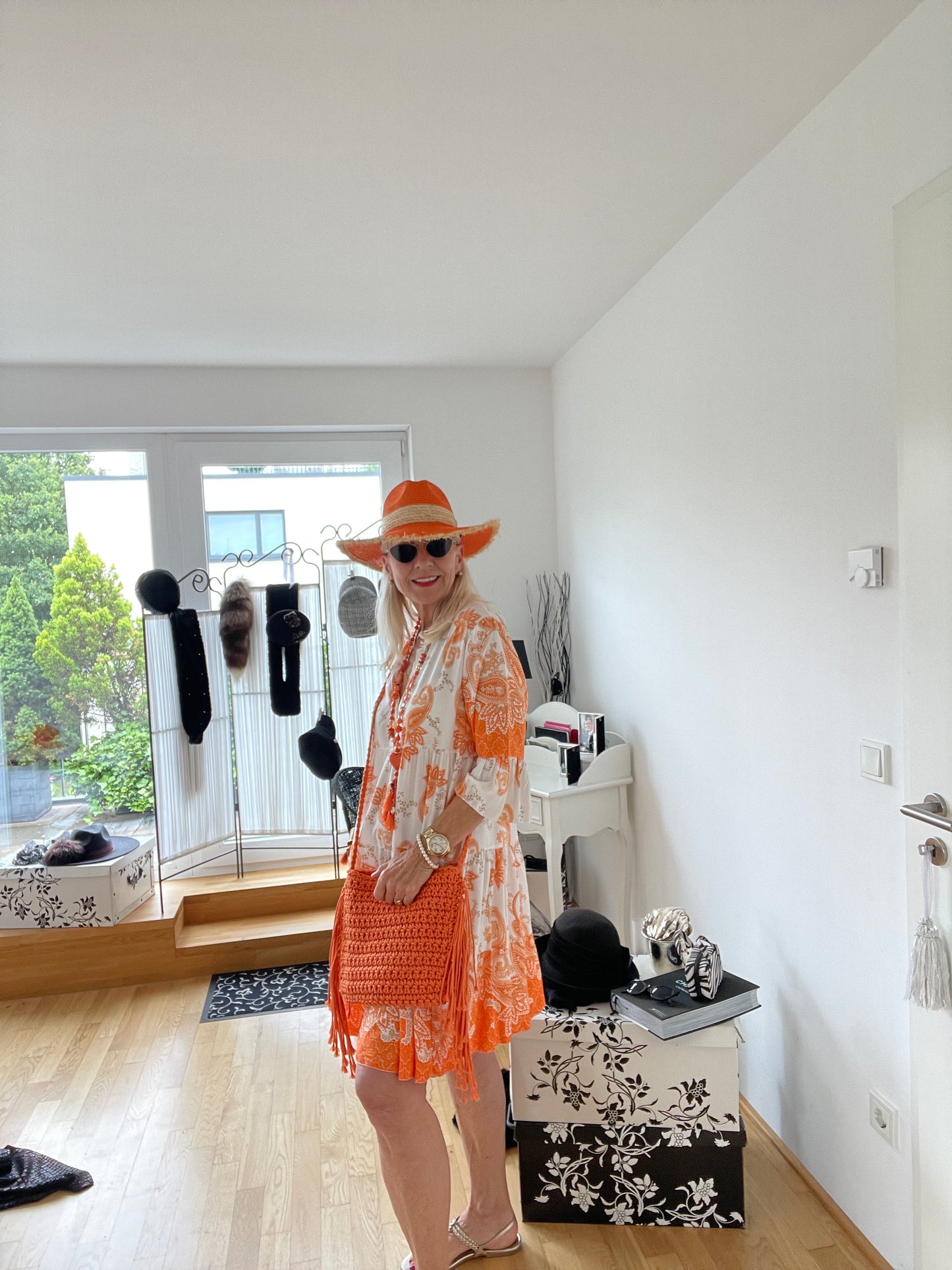 Tunika JASPER orange jetzt €69,90 im Outlet anstatt €89,90; geniales Sommeroutfit, perfekt auch für XXL-Größen